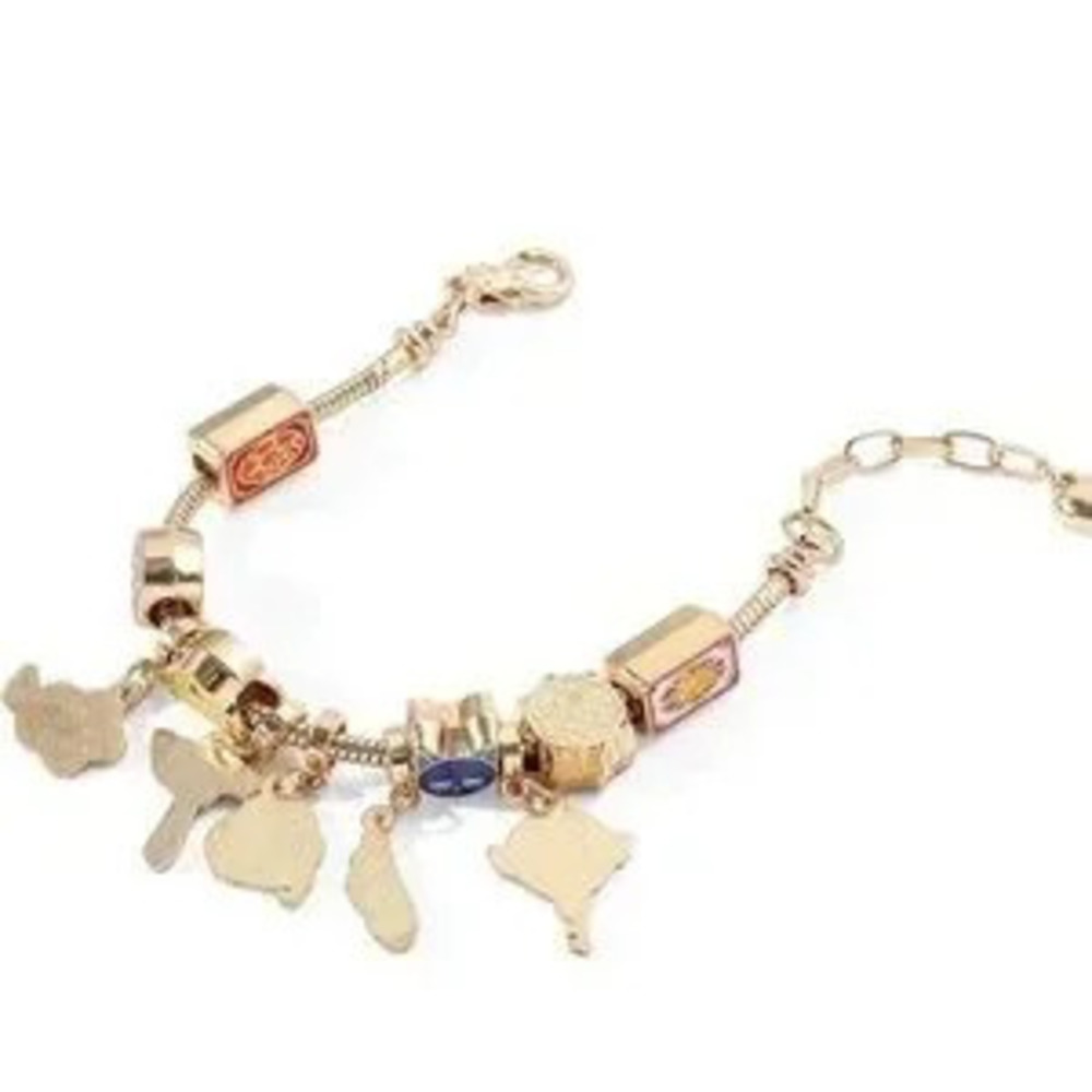 Gold Plated Cardcaptor Sakura Themed Anime Charm Bracelet Adjustable Sizing